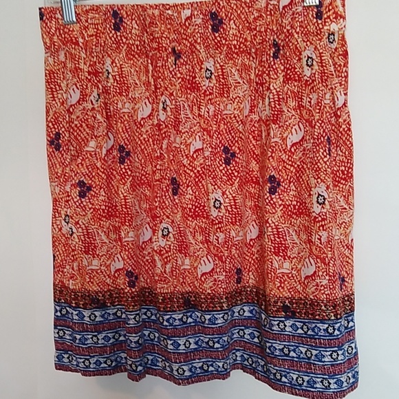 CAbi Dresses & Skirts - CAbi Bella batik orange print skirt,  Medium